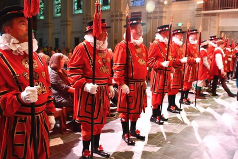 Beefeaters at Boar's Head and Yule Log Festival