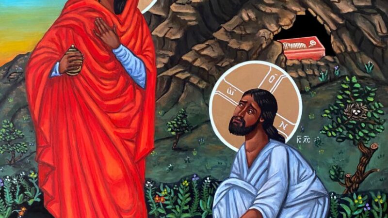 Mary Magdalene and Christ the Gardener by Kelly Latimore. Used with permission.